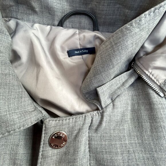 Peter Millar Collection Mens Mirabeau Water-Repellant Wool Field Jacket XL Gray - Picture 3 of 10